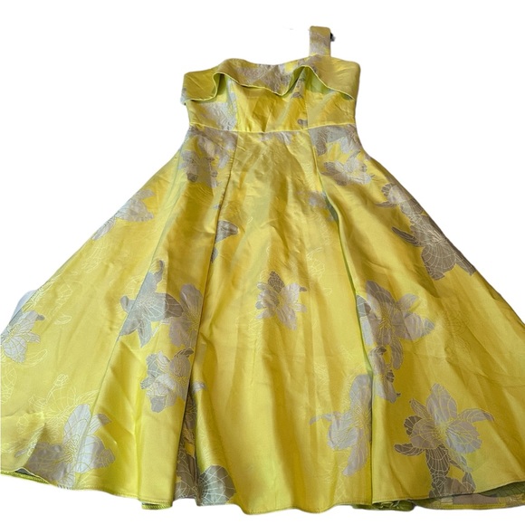 Badgley Mischka "Brianna" Dress PTP 17 Waist 14 Green - Pockets A line - Picture 5 of 16